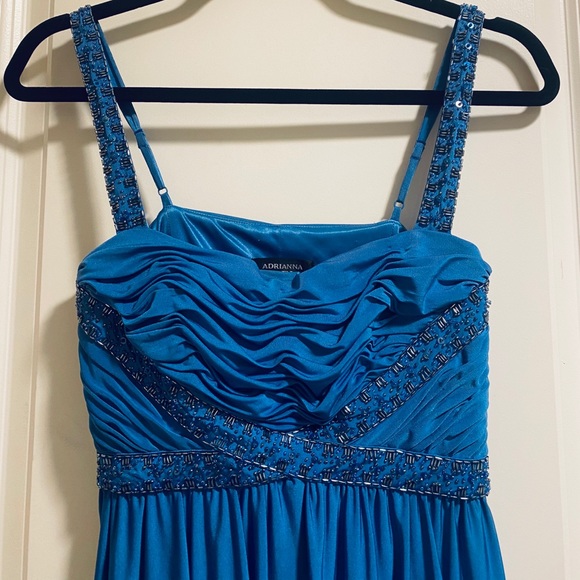 Adrianna Papell Blue Cocktail Dress 2P - Picture 3 of 8